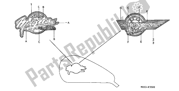 All parts for the Mark of the Honda VF 750C 1994