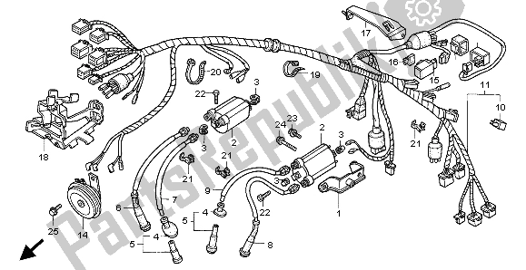 Todas las partes para Arnés De Cables de Honda VT 600C 1998