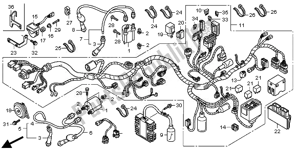 All parts for the Wire Harness of the Honda VT 750C2B 2010