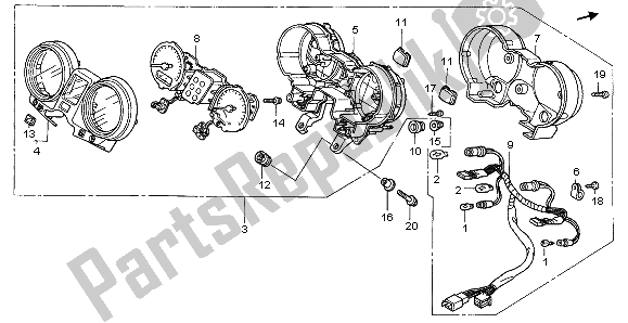 All parts for the Meter (mph) of the Honda CBF 600 NA 2007