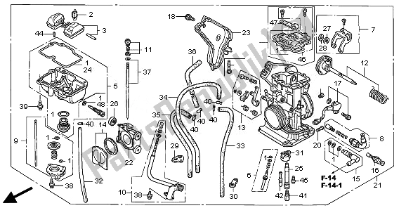 Tutte le parti per il Carburatore del Honda CRF 450X 2008