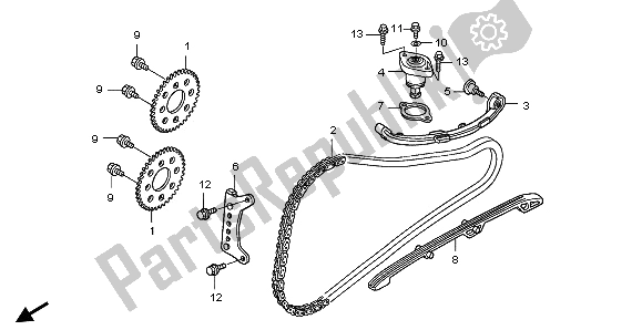 Todas as partes de Corrente De Came E Tensor do Honda FJS 400D 2009