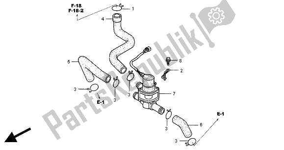 Tutte le parti per il Controllo Iniezione Aria. Valvola del Honda CBR 900 RR 2000