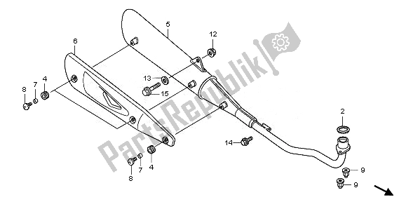 Toutes les pièces pour le Silencieux D'échappement du Honda ANF 125 2011