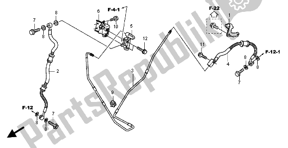 All parts for the Fr. Brake Master Cylinder of the Honda SH 125 2012