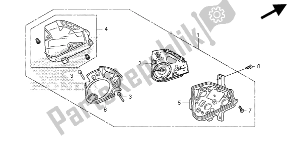 All parts for the Meter (mph) of the Honda SH 300R 2013