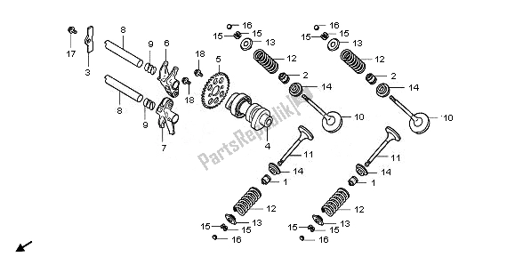 Tutte le parti per il Albero A Camme E Valvola del Honda NSS 250A 2011