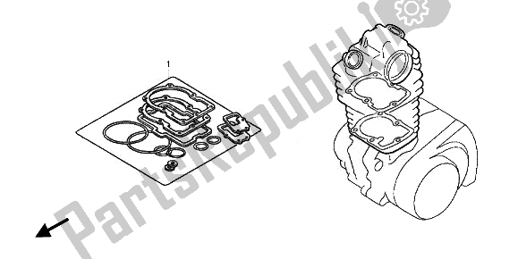 All parts for the Eop-1 Gasket Kit A of the Honda CRF 250R 2014