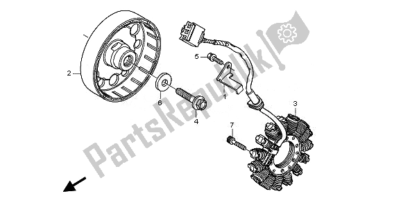 Wszystkie części do Generator Honda CBF 600 NA 2008