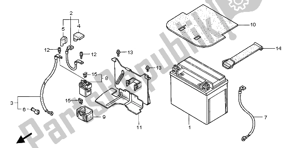 Tutte le parti per il Batteria del Honda VFR 750F 1996