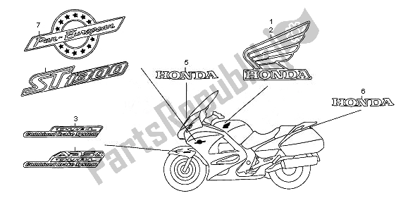 Wszystkie części do Znak Honda ST 1300 2008