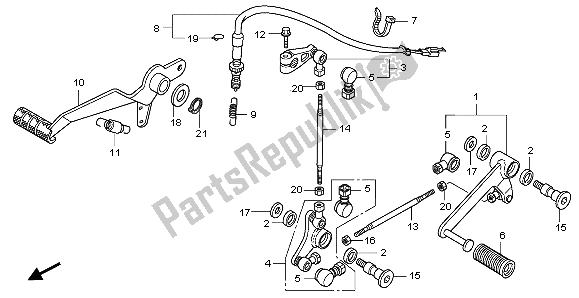 Tutte le parti per il Pedale del Honda CBF 1000 2007