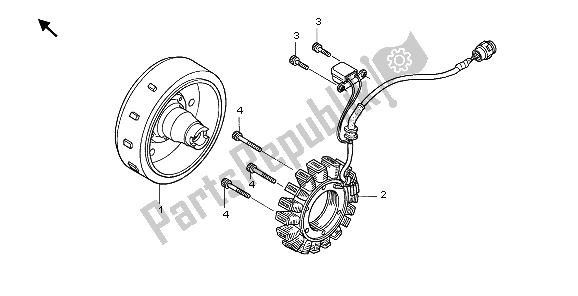 Todas las partes para Generador de Honda TRX 680 FA Fourtrax Rincon 2006