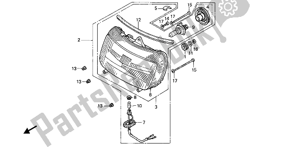 Todas las partes para Faro (reino Unido) de Honda VFR 750F 1987