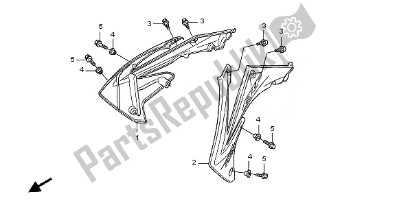 Alle onderdelen voor de Radiator Mantel van de Honda CRF 250R 2010