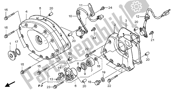 Toutes les pièces pour le Capot Avant Et Capot De Transmission du Honda GL 1800A 2001