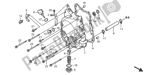 All parts for the Right Crankcase Cover of the Honda FES 125 2005