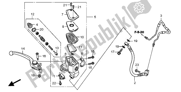 Todas las partes para Fr. Cilindro Maestro Del Freno de Honda VFR 1200F 2011