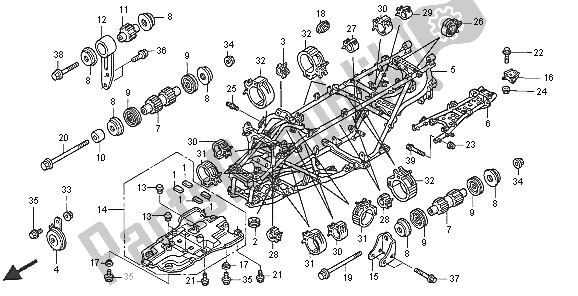 All parts for the Frame Body of the Honda TRX 650 FA Fourtrax Rincon 2005