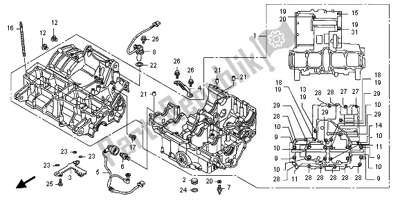 Tutte le parti per il Carter del Honda CB 1300 SA 2010