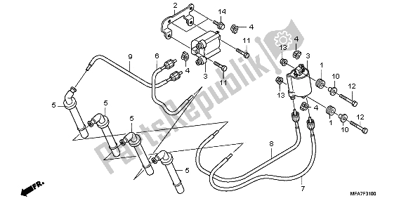 Todas las partes para Bobina De Encendido de Honda CBF 1000A 2006