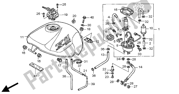 Todas as partes de Tanque De Combustível do Honda CB 1100 SF 2000
