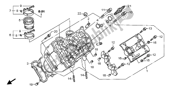 Tutte le parti per il Testata Sinistra del Honda ST 1300A 2003