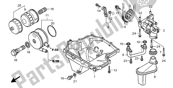 Toutes les pièces pour le Carter D'huile Et Pompe à Huile du Honda CBR 1000 RR 2010