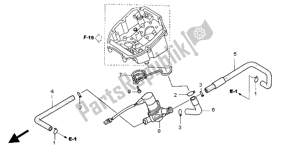 Todas las partes para Válvula De Control De Inyección De Aire de Honda XL 1000 VA 2004