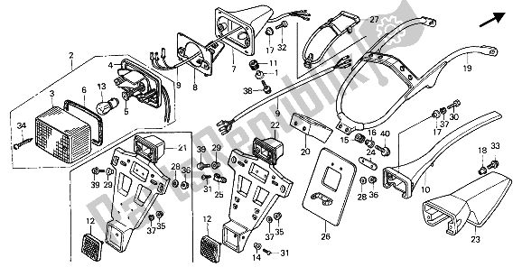 Todas las partes para Luz De La Cola de Honda XR 250R 1988