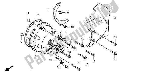 Toutes les pièces pour le Couvercle De Carter Gauche du Honda XL 125V 2008