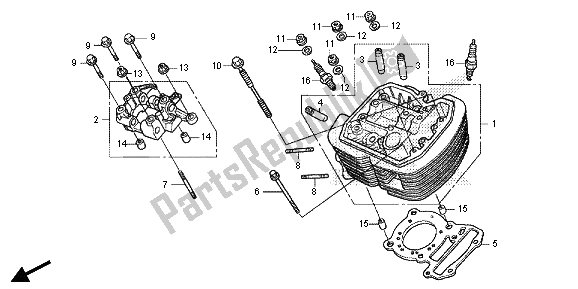 Todas las partes para Culata Delantera de Honda VT 750C2S 2013