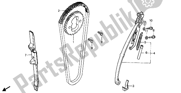 Todas las partes para Cadena De Levas Y Tensor de Honda CB 450S 1988