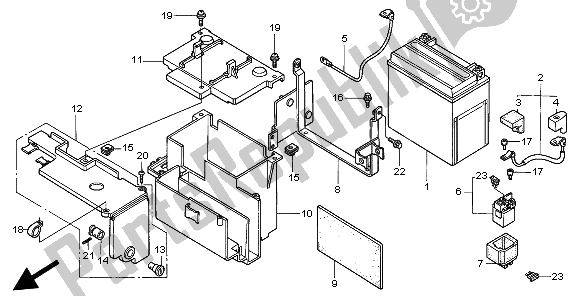 All parts for the Battery of the Honda VT 750C 1997