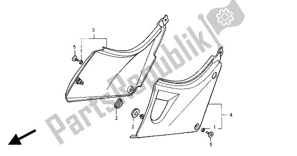Todas las partes para Cubierta Lateral de Honda CB 500S 2000