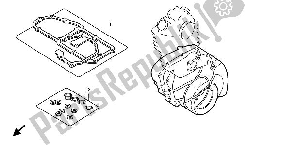All parts for the Eop-2 Gasket Kit B of the Honda TRX 680 FA Fourtrax Rincon 2008