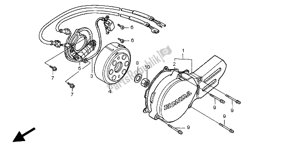 Todas las partes para Cubierta Izquierda Del Cárter de Honda CR 85 RB LW 2003