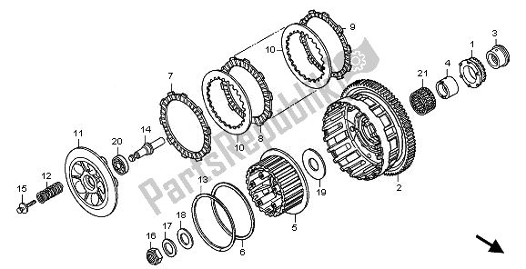 Todas as partes de Embreagem do Honda CBF 600 SA 2010