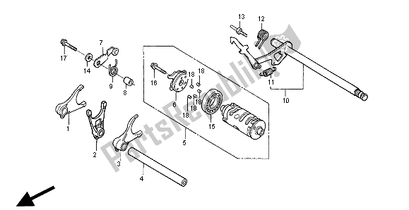 Tutte le parti per il Tamburo Del Cambio del Honda NT 650V 1998