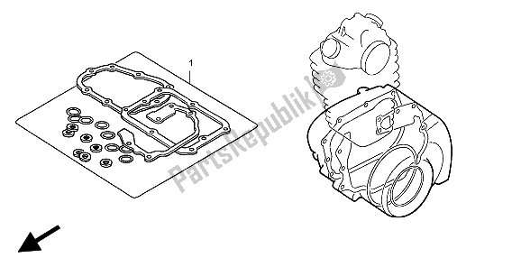 All parts for the Eop-2 Gasket Kit B of the Honda XR 400R 1999