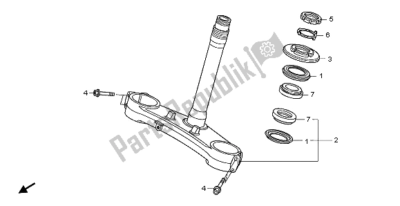 All parts for the Steering Stem of the Honda CBR 1000 RA 2009