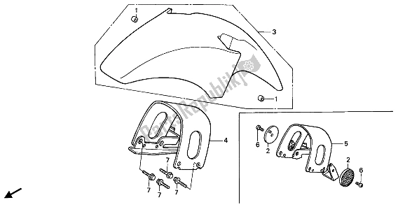 Toutes les pièces pour le Garde-boue Avant du Honda NSR 50S 1993