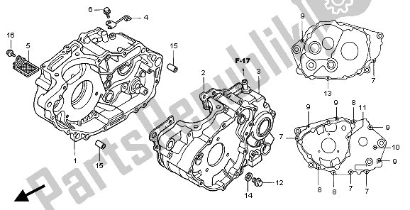 Tutte le parti per il Carter del Honda XR 400R 2001