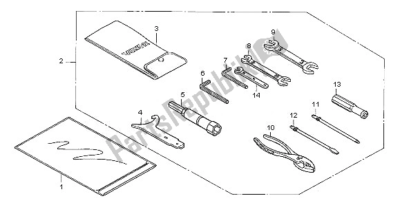 All parts for the Tools of the Honda VTX 1300S 2005