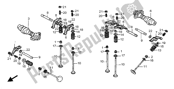 All parts for the Camshaft & Valve of the Honda VT 750 DC 2002