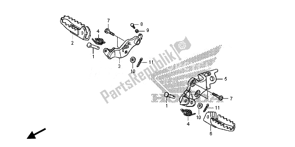 Todas as partes de Passo do Honda CRF 125 FB LW 2014