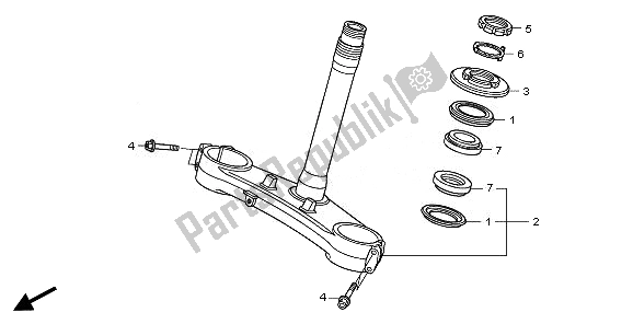 All parts for the Steering Stem of the Honda CBR 1000 RA 2011