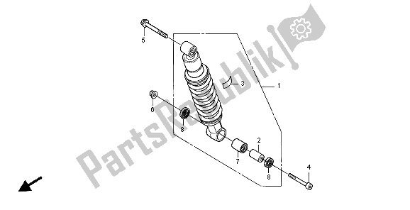 Tutte le parti per il Cuscino Posteriore del Honda XR 125L 2004