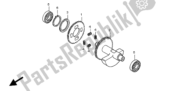 Tutte le parti per il Equilibratore del Honda SLR 650 1998