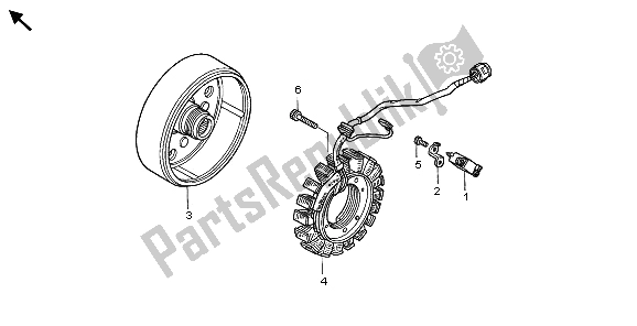 All parts for the Generator of the Honda TRX 400 FA Fourtrax Rancher AT 2006